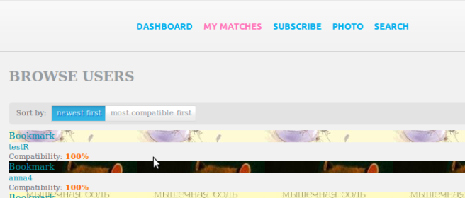oxwall theme on skadate fix for my matches page